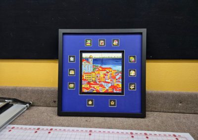 Custom Shadow Box with Mat Cutouts